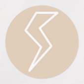 稲妻ボルト電気 ラベル (デザイン1)