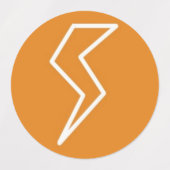 稲妻ボルト電気 ラベル (デザイン2)