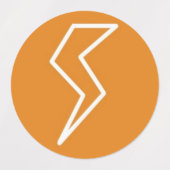 稲妻ボルト電気 ラベル (デザイン1)