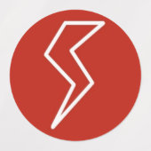 稲妻ボルト電気 ラベル (デザイン1)