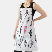 稲妻ボルト、手書きドードルセット。 エプロン (インサイチュ)