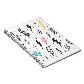 稲妻ボルト、手書きドードルセット。 ノートブック (右側)
