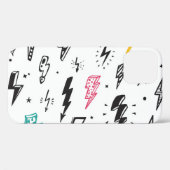 稲妻ボルト、手書きドードルセット。 Case-Mate iPhoneケース (裏面 (横))