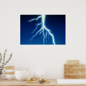 稲妻ボルト(青い背景) ポスター (キッチン)