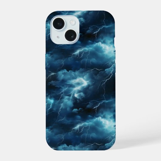 稲妻ライトニングパターン iPhone 15ケース (裏面)