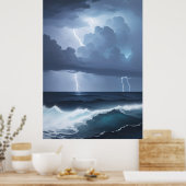 稲妻嵐と海 ポスター (キッチン)