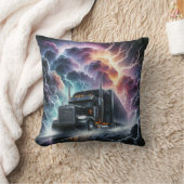 稲妻嵐の中のセミ鮮やかトラック クッション (ブランケット)