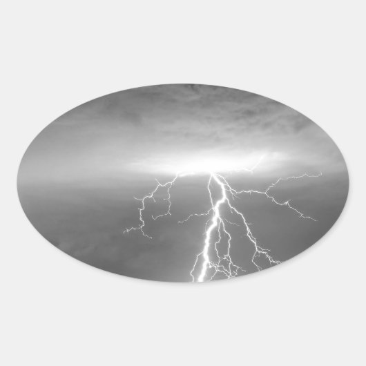 稲妻後を追ストライクの雨BWSC 楕円形シール (正面)