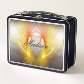 稲妻抽象芸術 – フラッシュ メタルランチボックス (正面)