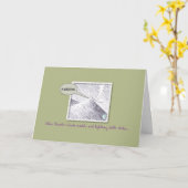 稲妻攻ユーモアのある感動的撃 カード (黄色い花)