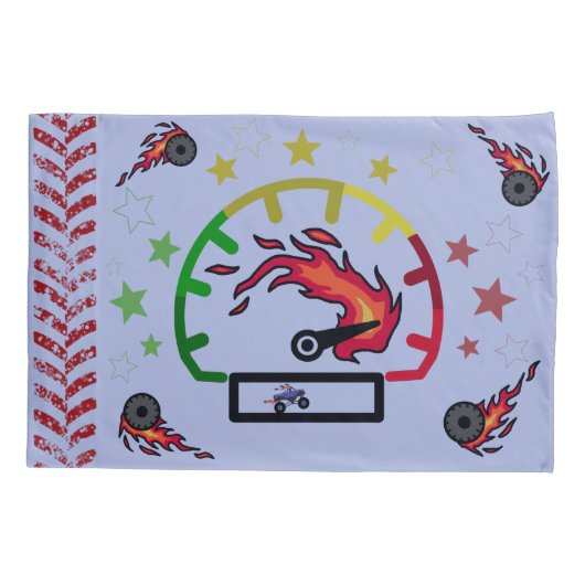 稲妻消防車 枕カバー (裏面)