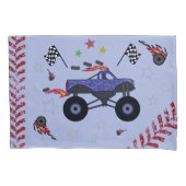 稲妻消防車 枕カバー (正面)