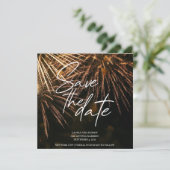 稲妻火の日付を保存結婚する 招待状 (スタンド正面)