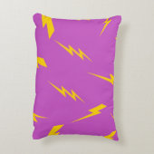 稲妻紫の背景Y2Kパターン アクセントクッション (裏面(縦))