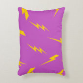 稲妻紫の背景Y2Kパターン アクセントクッション (正面(垂直))