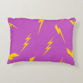 稲妻紫の背景Y2Kパターン アクセントクッション (裏面)