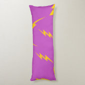 稲妻紫の背景Y2Kパターン ボディピロー (裏面 (縦))
