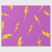 稲妻紫の背景Y2Kパターン ラッピングペーパー (フラット)