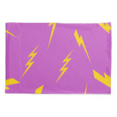 稲妻紫の背景Y2Kパターン 枕カバー (裏面)