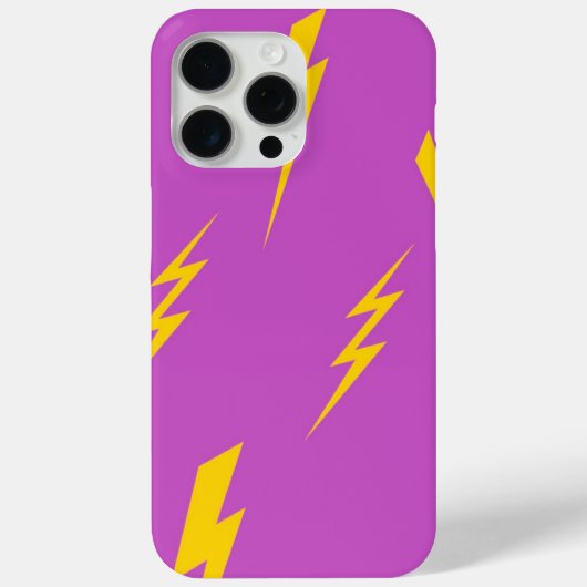 稲妻紫の背景Y2Kパターン Case-Mate iPhoneケース (裏面)