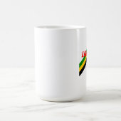 稲妻速いジャマイカは縞で飾ります コーヒーマグカップ (中央)