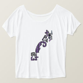 稲妻非対称ジオメトリグラフィックティー Tシャツ