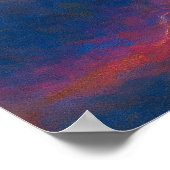 稲妻飛行機パステル絵を描ズスタイル飛行機アート ポスター (角)