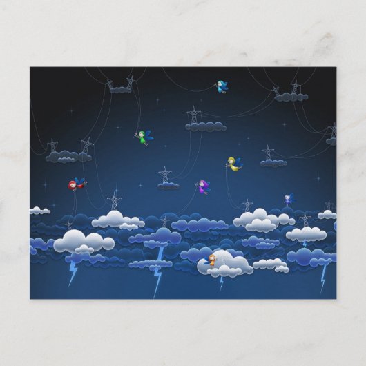 稲妻 ポストカード (正面)