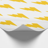 稲妻、黄色、雷、嵐、スーパーヒーロー ラッピングペーパー (角)