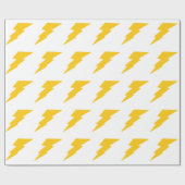 稲妻、黄色、雷、嵐、スーパーヒーロー ラッピングペーパー (フラット)