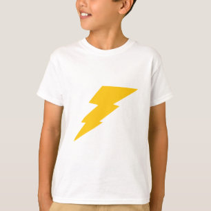 稲妻、黄色、雷、嵐、スーパーヒーロー Tシャツ