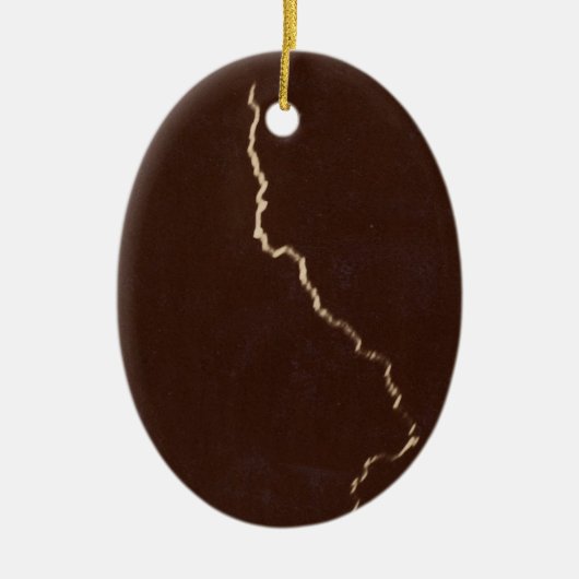 稲妻- 1886年の前代未聞の写真 セラミックオーナメント (正面)