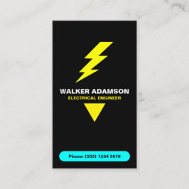 (稲妻QRコード)電気工事電気技師 名刺