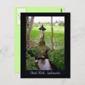 稲田，テンプル，ウブドバリ，インドネシア ポストカード (正面/裏面)