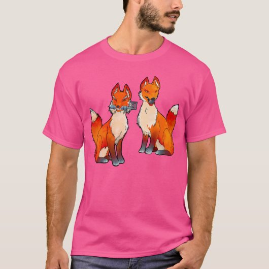 稲荷神社キツネ Tシャツ (正面)