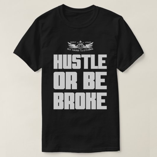 稼ぐか貧乏か Tシャツ (デザイン正面)