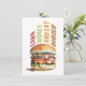 稼ぐ金とバ食べーガー，バユーモアのあるーガーデザイン シーズンカード (スタンド正面)