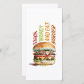 稼ぐ金とバ食べーガー，バユーモアのあるーガーデザイン シーズンカード (正面/裏面)