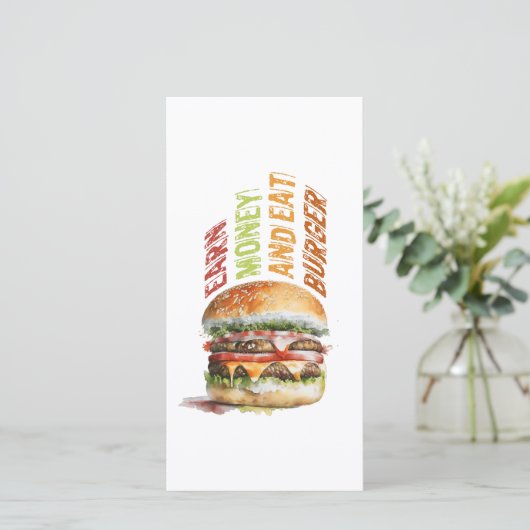 稼ぐ金とバ食べーガー，バユーモアのあるーガーデザイン シーズンカード (スタンド正面)