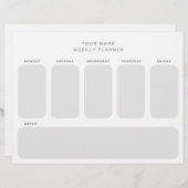 稼働日プランナースケジュールオフィス団体や組織 レターヘッド (正面/裏面)