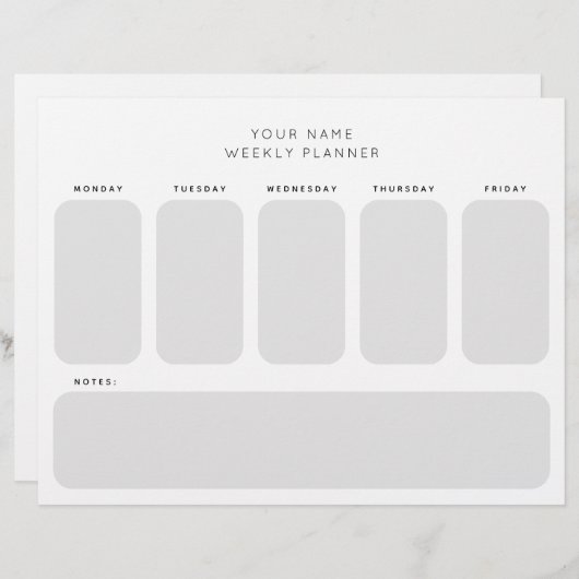 稼働日プランナースケジュールオフィス団体や組織 レターヘッド (正面/裏面)