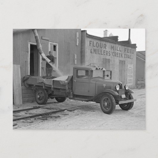 穀倉荷物運搬車， 1937 ポストカード (正面)