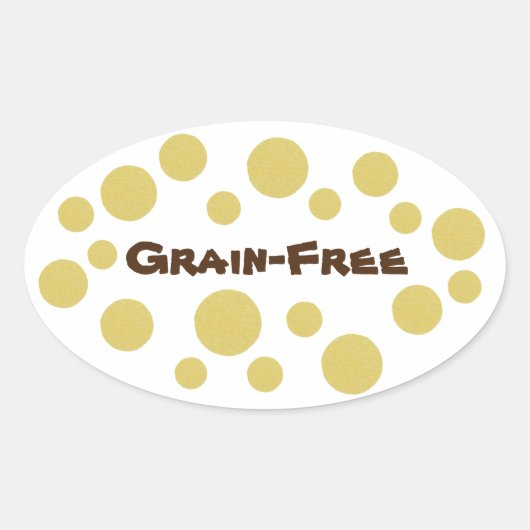 穀物なしのプライド 楕円形シール (正面)