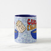 穀物のキラーコーヒー・マグ、怒っているミルクのカートン マグカップ (中央)