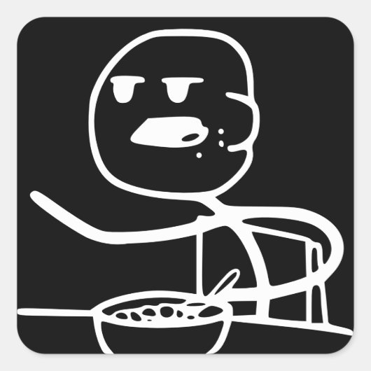 穀物のミームの人 スクエアシール (正面)