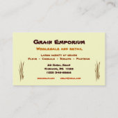 穀物の中心地 名刺 (裏面)