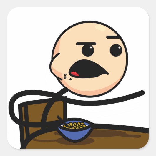 穀物の人のステッカー スクエアシール (正面)