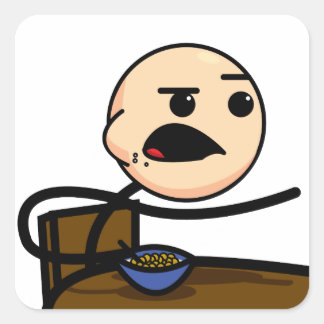 穀物の人のステッカー スクエアシール
