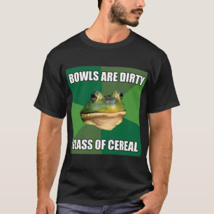 穀物の汚れた独身のカエルガラス Tシャツ