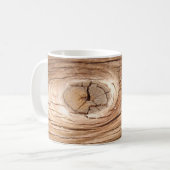 穀物のKnotholeの木製のマグ コーヒーマグカップ (正面左)